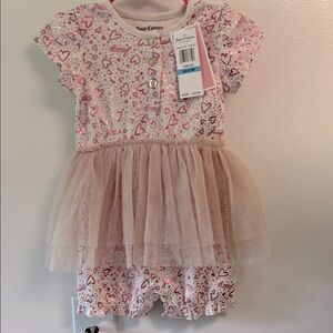 Juicy Couture Pink Heart Baby Dress with Tulle Skirt
